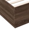 vidaXL Bed Frame with LED without Mattress Brown Oak 120x200 cm