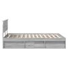 vidaXL Bed Frame Grey Sonoma 160 x 200 cm Engineered wood