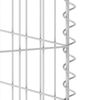 vidaXL Gabion Wall for Garbage Bins Galvanised Steel 325x100x110 cm