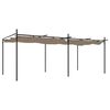 vidaXL Pergola with Retractable Roof Taupe 589x292x230 cm