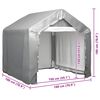 vidaXL Storage Tent Grey 180x180 cm Galvanised Steel