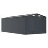 vidaXL Garden Shed 257x489x181 cm Metal Anthracite