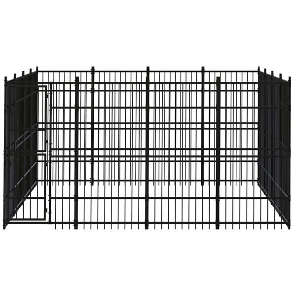 vidaXL Outdoor Dog Kennel Steel 14.75 m&sup2;
