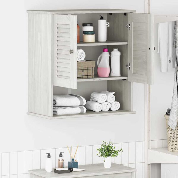 vidaXL Bathroom Cabinet with Shelf VIGO White and Antique White