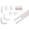 RIDDER Universal Corner Shower Curtain Rod 25 mm White 59501