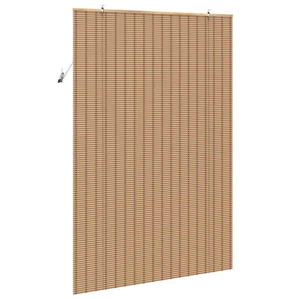 vidaXL Roller Blind with Curtains Manual Nature 150 x 220 cm Bamboo