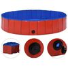 vidaXL Foldable Dog Swimming Pool Red 160x30 cm PVC