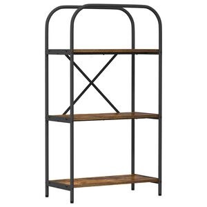 vidaXL Bookshelf 3-Tier 60 x 30 x 109 cm Engineered wood Smoked Oak
