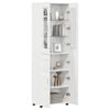 vidaXL Highboard with Shelf FLORIN High Gloss White 60 x 35 x 182 cm