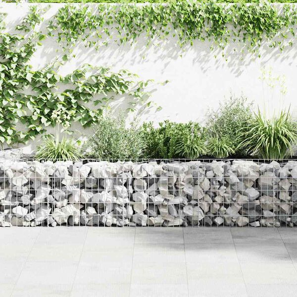 vidaXL Gabion Wall Galvanised Steel 630x30x50 cm