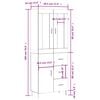 vidaXL Highboard Smoked Oak 69.5x34x180 cm Engineered Wood