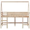 vidaXL Loft Bed with Ladder and Roof without Mattress 90x190 cm Single