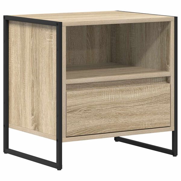 vidaXL Bedside Table Sonoma 50 x 39.5 x 50 cm Engineered Wood