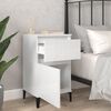 vidaXL Bedside Cabinet High Gloss White 40x35x70 cm