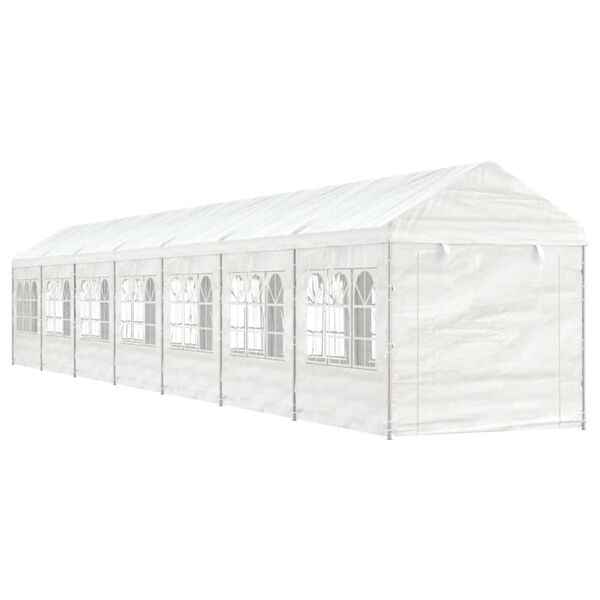 vidaXL Gazebo with Roof White 15.61x2.28x2.69 m Polyethylene