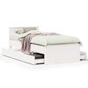 vidaXL Bed Frame without Mattress with Headboard White 90x200 cm