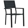 vidaXL Garden Dining Set 7 pcs Black Powder-Coated Steel