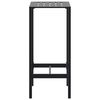 vidaXL Bar Table Black 50x50x110 cm Powder-coated Steel