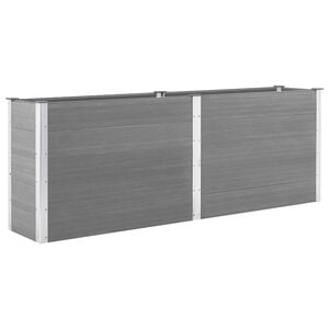 vidaXL Garden Raised Bed 250x50x91 cm WPC Grey