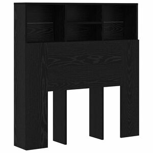vidaXL Headboard Cabinet Black Oak 100 x 19 x 103.5 cm Engineered Wood