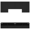 vidaXL 5 Piece TV Wall Units Black Engineered Wood