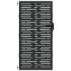 vidaXL Garden Gate with Lock Black 85 x 175 cm Powder-coated steel