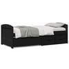 vidaXL Day Bed with 5 Drawers without Mattress IRUN Black 90x200 cm
