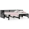 vidaXL Pull-out Day Bed without Mattress Black 2x(80x200)cm