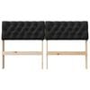vidaXL Upholstered Headboard Black 160 cm Solid Pine Wood