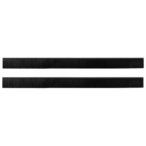 vidaXL Self-adhesive Door Brush Seals 2 pcs Black 100 cm