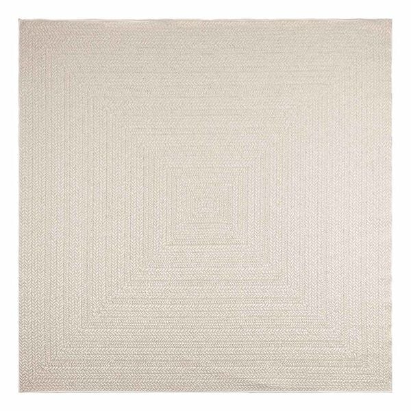 vidaXL Rug ZIZUR Cream 240x240 cm Jute Look Indoor and Outdoor