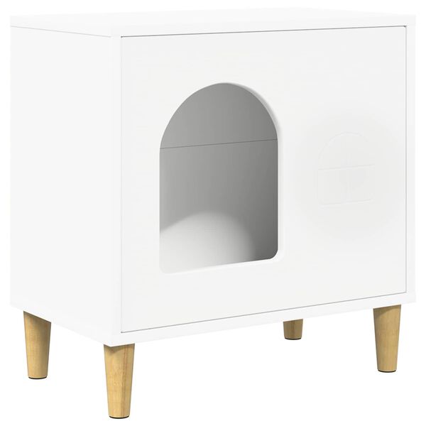 vidaXL Cat House White 51 x 30 x 52 cm Engineered Wood