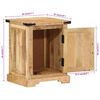 vidaXL Bedside Cabinet 40x35x50 cm Solid Wood Mango