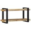 vidaXL Wall Shelf 90x33x45 cm Solid Rough Wood Mango