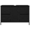 vidaXL Basin Cabinet with Drawers Black Oak 90x34.5x60 cm