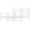 vidaXL Metal Bed Frame without Mattress with Footboard White 120x200cm