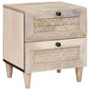 vidaXL Bedside Cabinet White 40 x 33 x 46 cm Engineered Wood