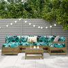 vidaXL 7 Piece Garden Sofa Set Impregnated Wood Pine