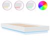 vidaXL Bed Frame without Mattress with LED Lights White 90x200 cm