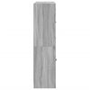 vidaXL Bookcase with Doors Grey Sonoma 136x37x142 cm Engineered Wood