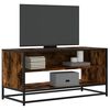 vidaXL TV Cabinet Smoked Oak 91x40x46 cm Engineered Wood and Metal