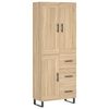 vidaXL Highboard Sonoma Oak 69.5x34x180 cm Engineered Wood