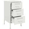 vidaXL Bedside Cabinet White 36x39x68 cm Steel