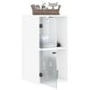 vidaXL Wall Cabinet with Glass Doors White 35x37x68.5 cm