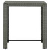 vidaXL 5 Piece Outdoor Bar Set with Armrest Poly Rattan Grey