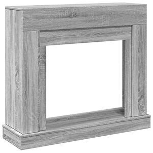 vidaXL Fireplace Surround Grey Sonoma 100x30x87.5 cm Engineered Wood