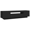 vidaXL TV Cabinet with LED Lights Black 160x35x40 cm