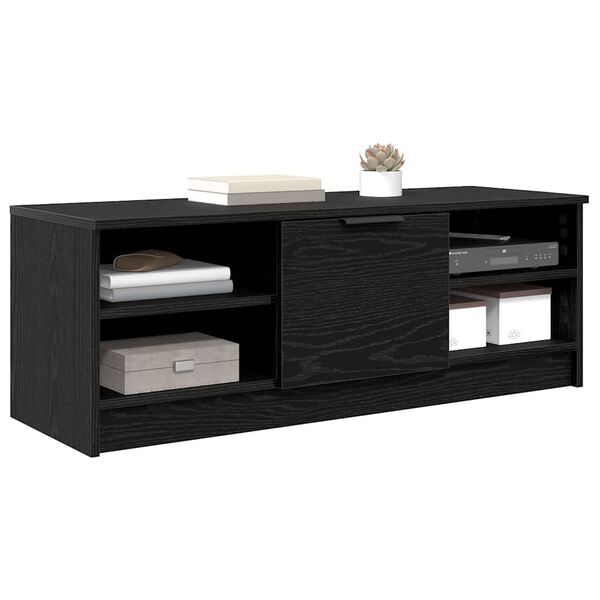 vidaXL TV Cabinet Black Oak 102 x 35 x 36.5 cm Engineered Wood