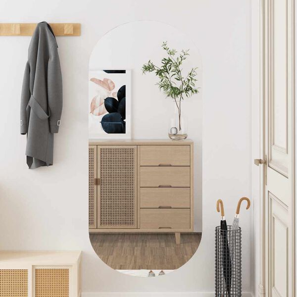 vidaXL Wall Mirror 45x100 cm Glass Oval