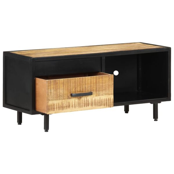vidaXL TV Cabinet 90x30x40 cm Rough Mango Wood
